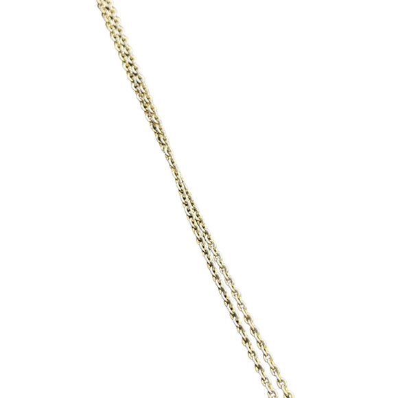 Madewell Gold Circle Pendant on silver tone chain Necklace - Picture 5 of 6